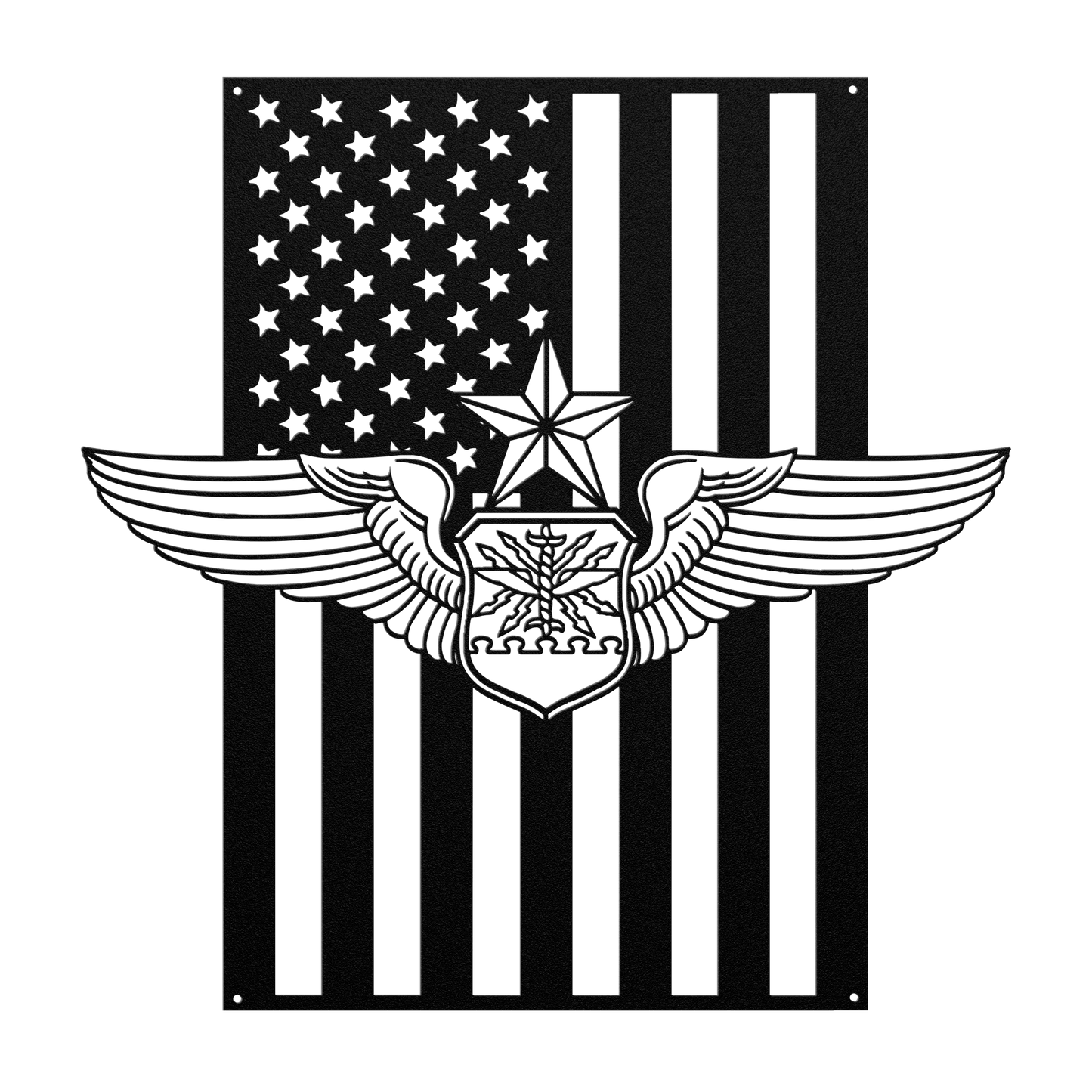 Senior Navigator Wings | American Flag Tribute - MAIKERU STUDIO