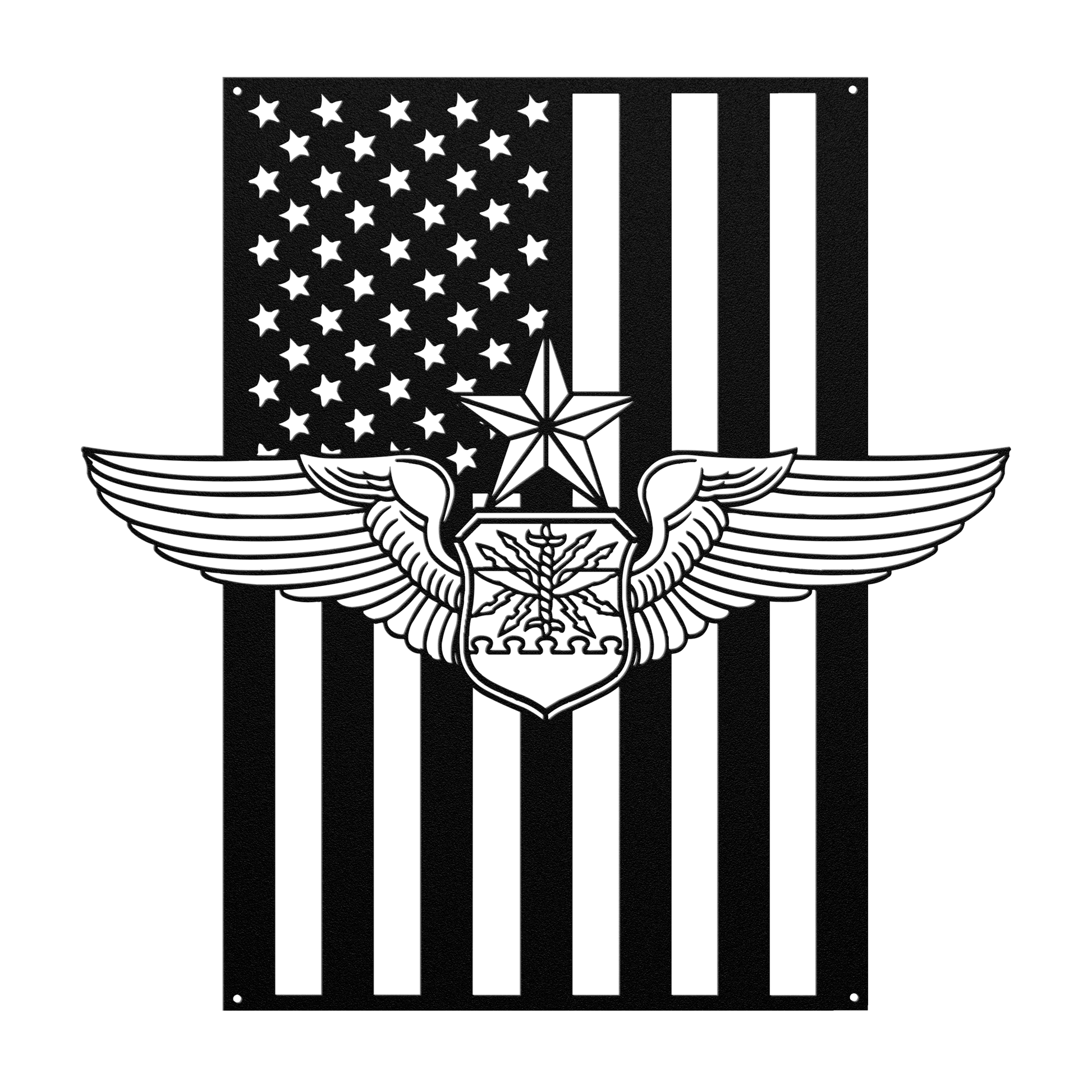 Senior Navigator Wings | American Flag Tribute - MAIKERU STUDIO