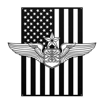 Senior Navigator Wings | American Flag Tribute - MAIKERU STUDIO