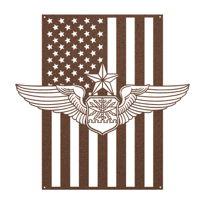 Senior Navigator Wings | American Flag Tribute - MAIKERU STUDIO