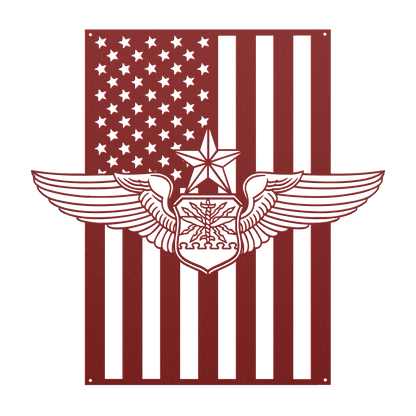 Senior Navigator Wings | American Flag Tribute - MAIKERU STUDIO