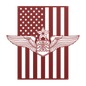 Senior Navigator Wings | American Flag Tribute - MAIKERU STUDIO
