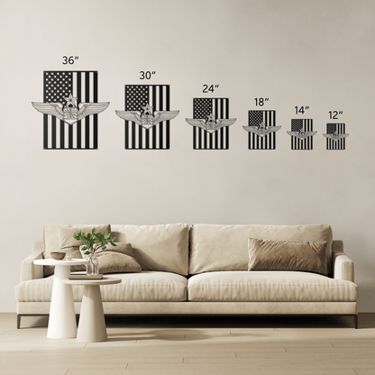 Senior Navigator Wings | American Flag Tribute - MAIKERU STUDIO
