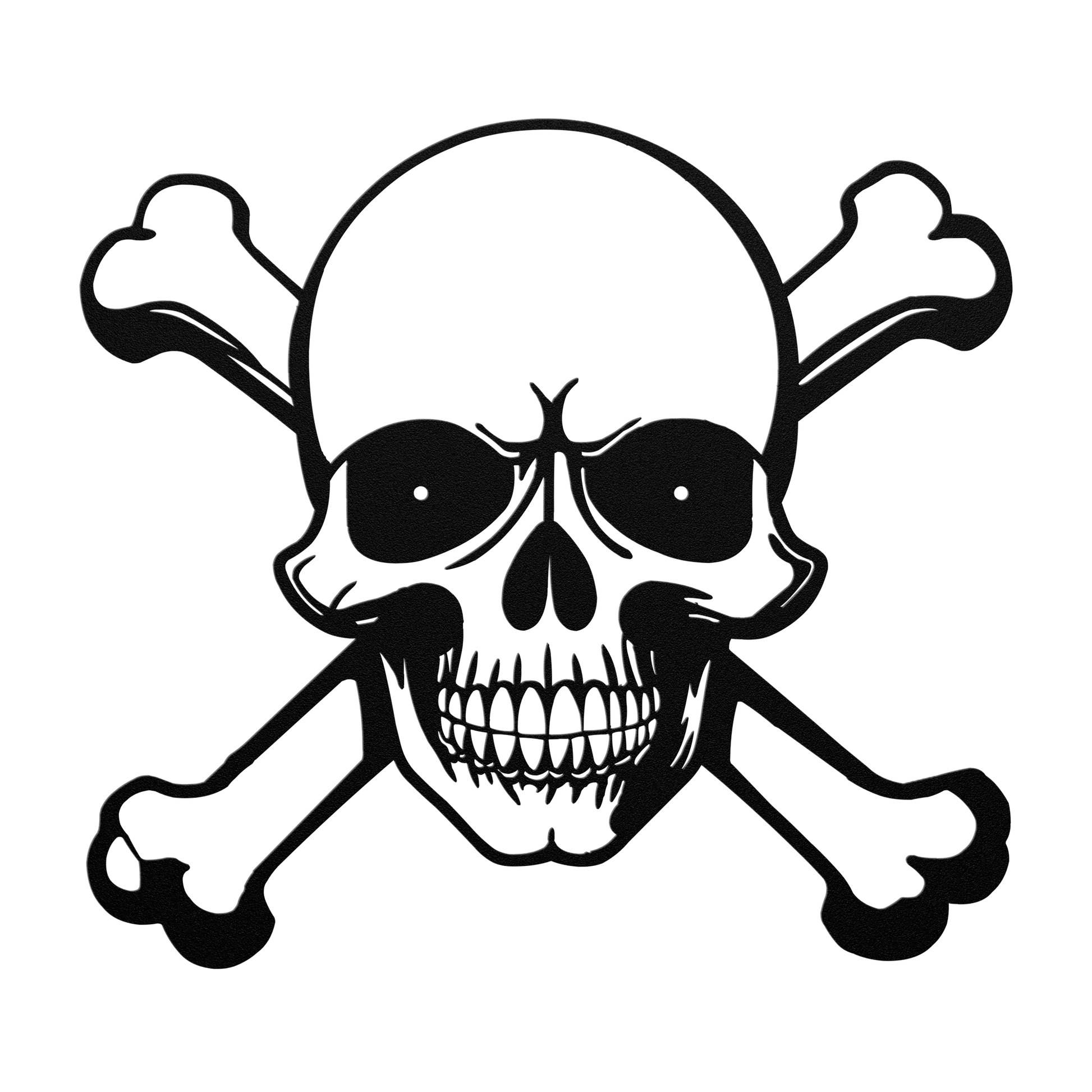 Skull And Cross Bones Halloween Metal Wall Art - MAIKERU STUDIO