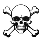 Skull And Cross Bones Halloween Metal Wall Art - MAIKERU STUDIO
