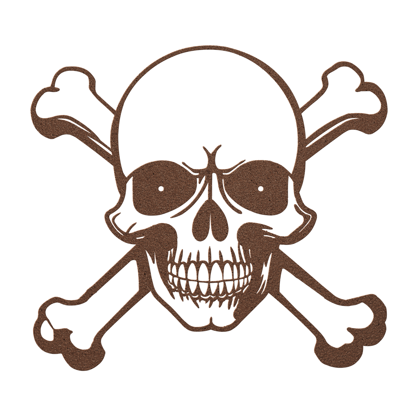Skull And Cross Bones Halloween Metal Wall Art - MAIKERU STUDIO