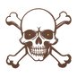 Skull And Cross Bones Halloween Metal Wall Art - MAIKERU STUDIO