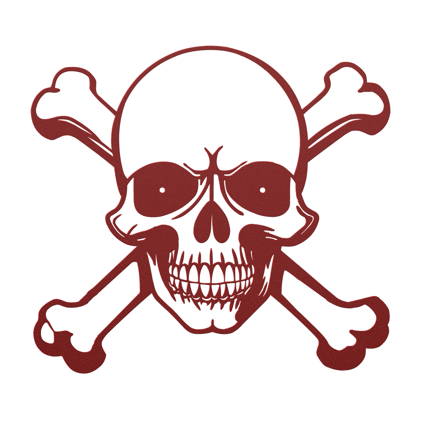 Skull And Cross Bones Halloween Metal Wall Art - MAIKERU STUDIO