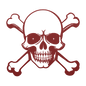 Skull And Cross Bones Halloween Metal Wall Art - MAIKERU STUDIO