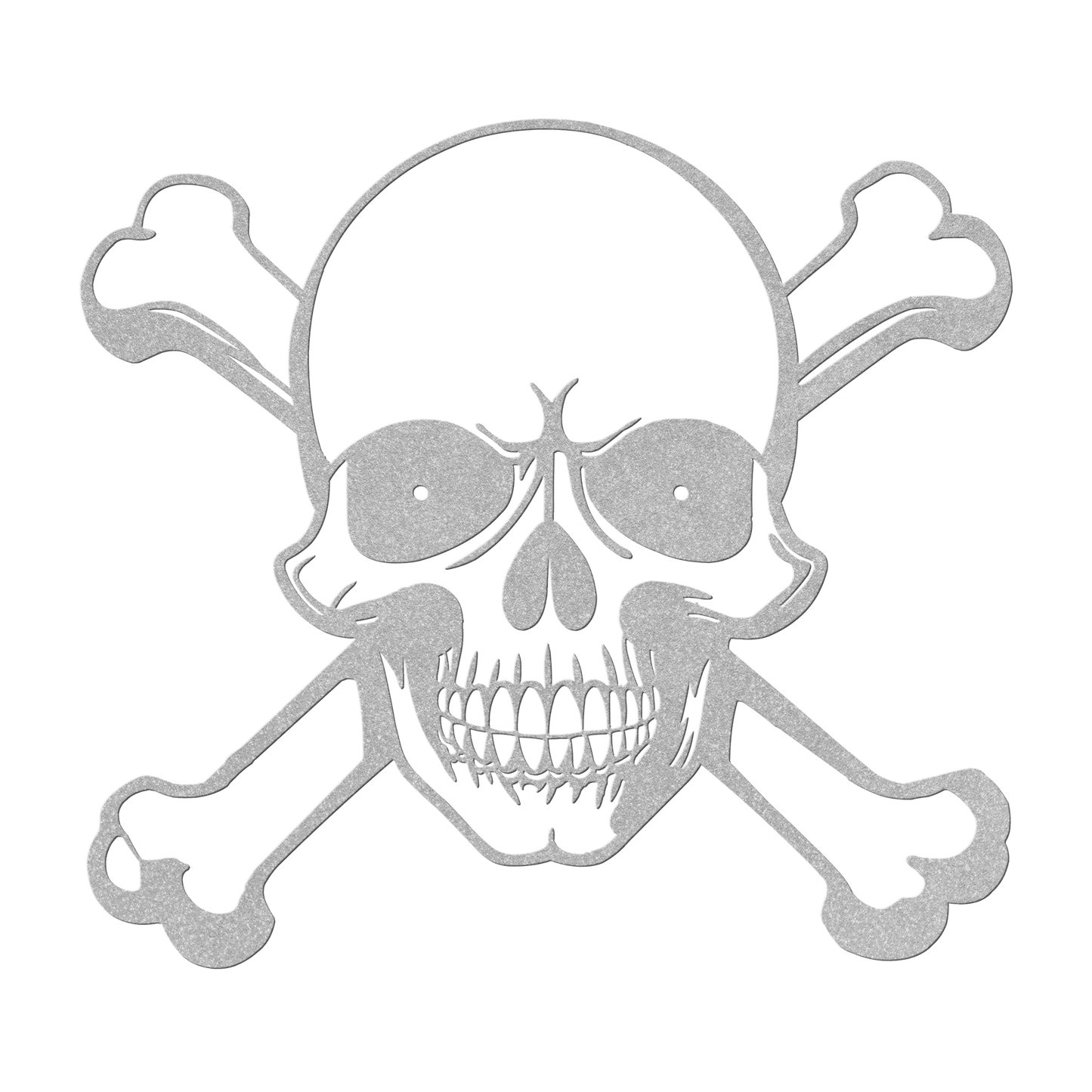 Skull And Cross Bones Halloween Metal Wall Art - MAIKERU STUDIO