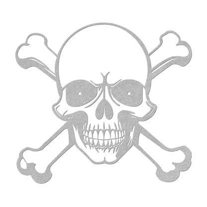 Skull And Cross Bones Halloween Metal Wall Art - MAIKERU STUDIO