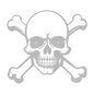 Skull And Cross Bones Halloween Metal Wall Art - MAIKERU STUDIO