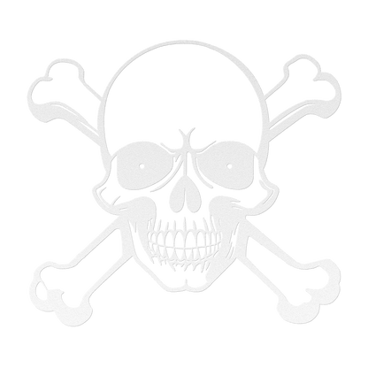 Skull & Cross Bones Halloween Metal Wall Art | Scary Decor for Fall - MAIKERU STUDIO