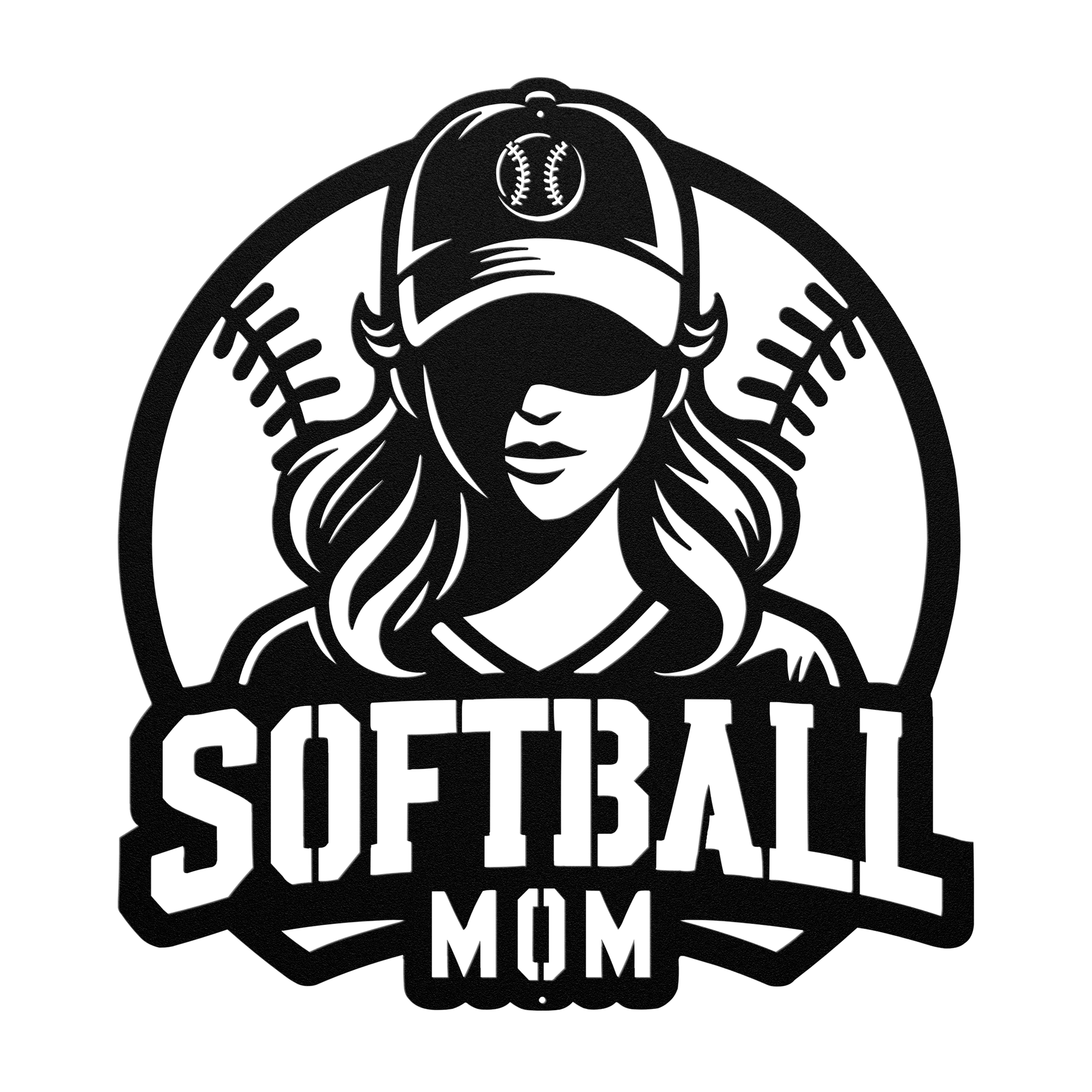 Softball Mom Metal Wall Art - MAIKERU STUDIO