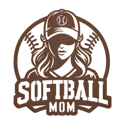 Softball Mom Metal Wall Art - MAIKERU STUDIO