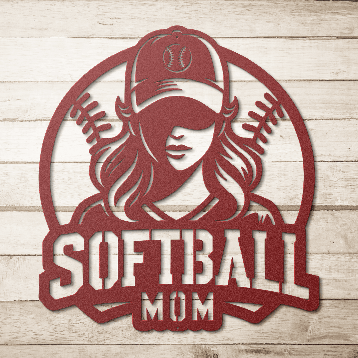 Softball Mom Metal Wall Art - MAIKERU STUDIO