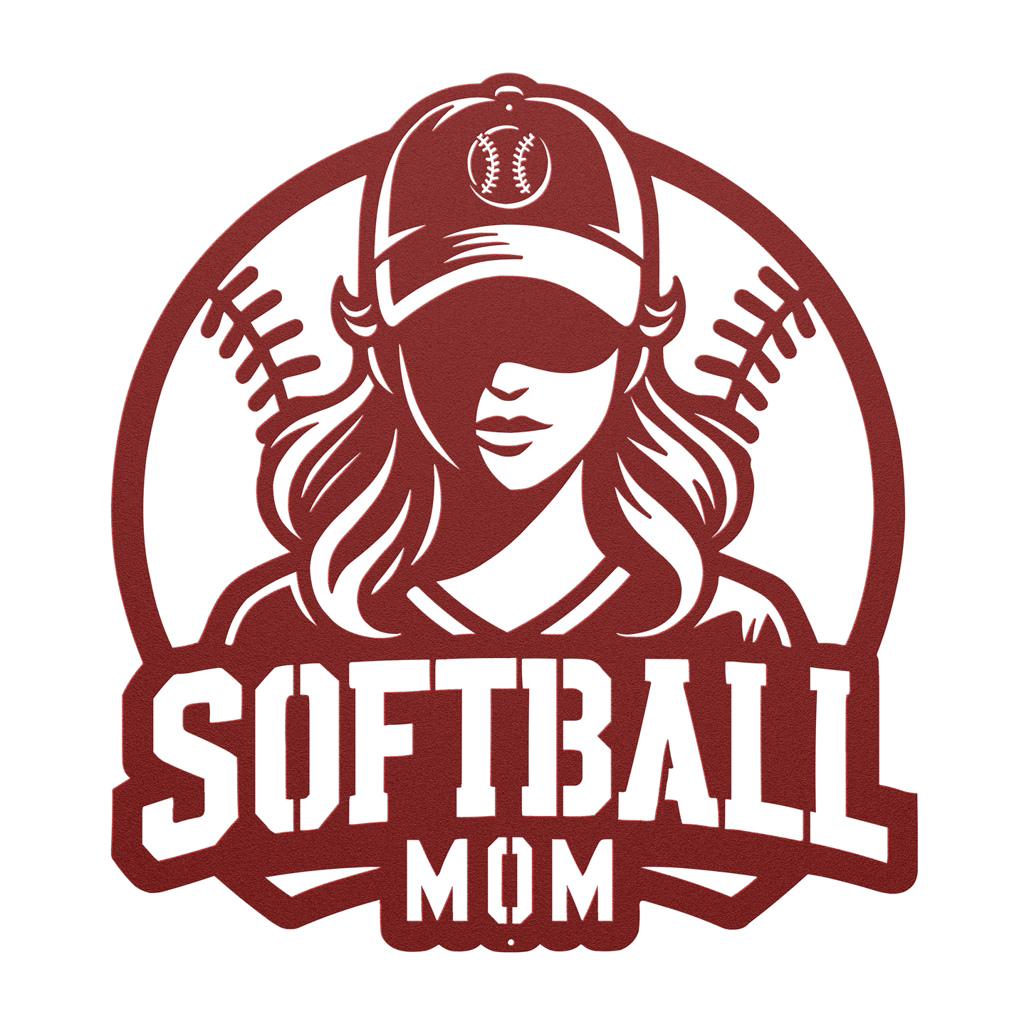Softball Mom Metal Wall Art - MAIKERU STUDIO