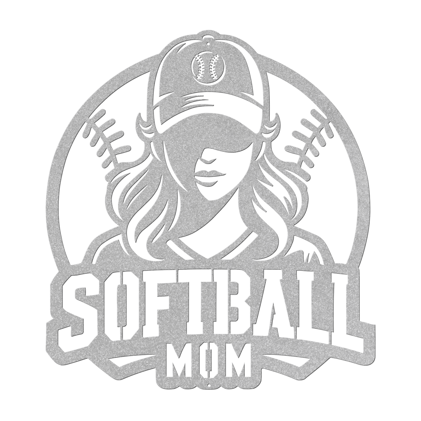 Softball Mom Metal Wall Art - MAIKERU STUDIO