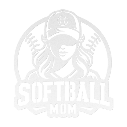 Softball Mom Metal Wall Art - MAIKERU STUDIO