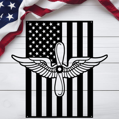 Aviation Branch Insignia | American Flag Tribute - MAIKERU STUDIO