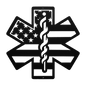 Star of Life Paramedic Metal Wall Art | EMS Tribute with American Flag - MAIKERU STUDIO