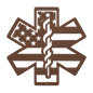 Star of Life Paramedic Metal Wall Art | EMS Tribute with American Flag - MAIKERU STUDIO