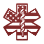 Star of Life Paramedic Metal Wall Art | EMS Tribute with American Flag - MAIKERU STUDIO