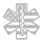 Star of Life Paramedic Metal Wall Art | EMS Tribute with American Flag - MAIKERU STUDIO