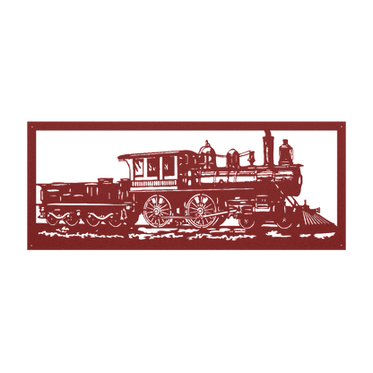 Steam Train Metal Wall Art - MAIKERU STUDIO
