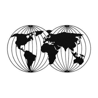 Two Worlds Metal Wall Art - MAIKERU STUDIO