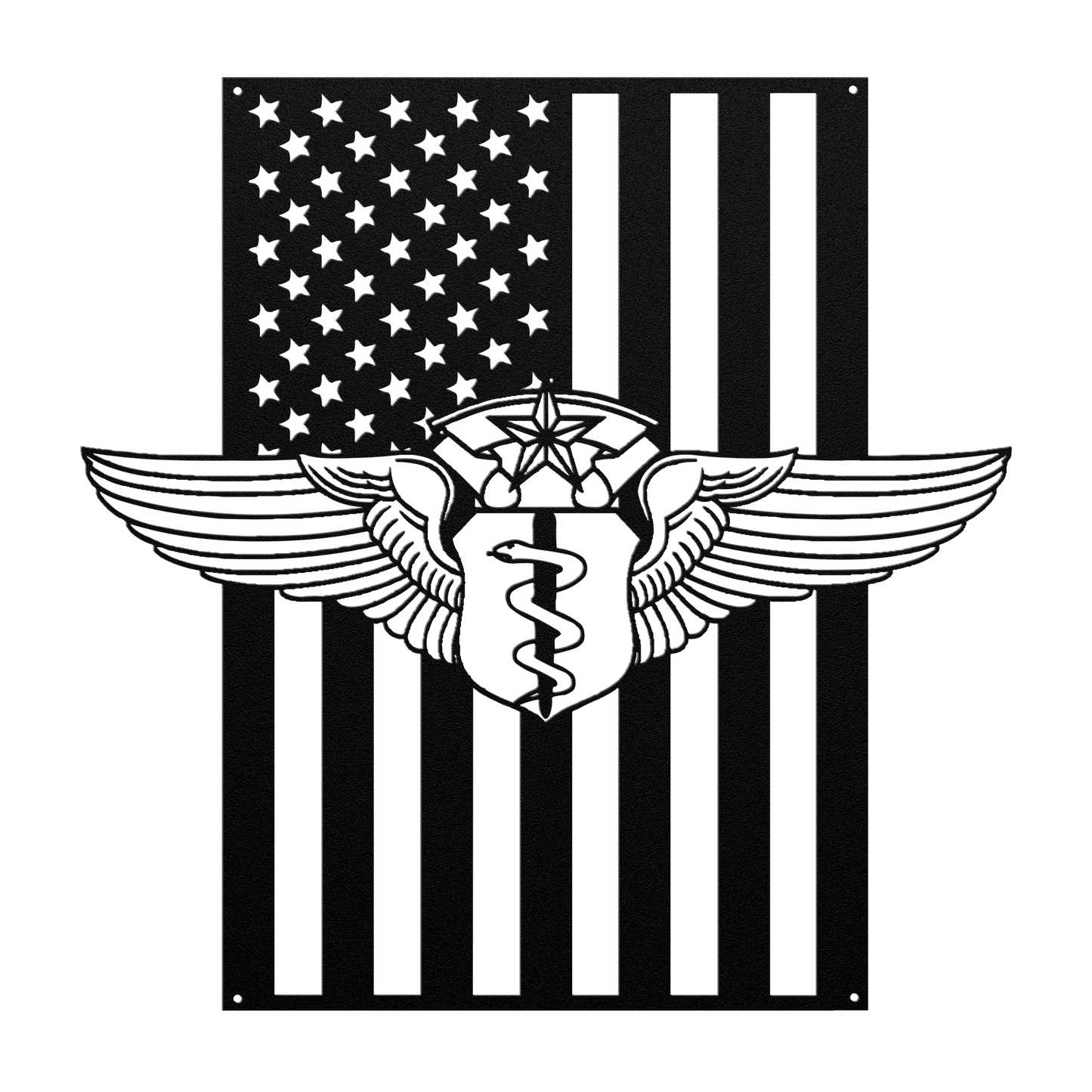 U.S. Air Force Chief Flight Surgeon Wings | American Flag Tribute - MAIKERU STUDIO