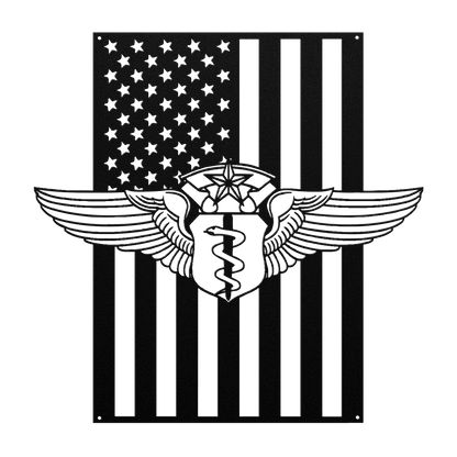 U.S. Air Force Chief Flight Surgeon Wings | American Flag Tribute - MAIKERU STUDIO