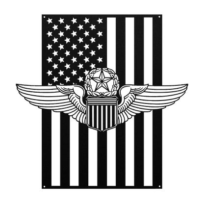 U.S. Air Force Master Pilot Wings | American Flag Tribute - MAIKERU STUDIO