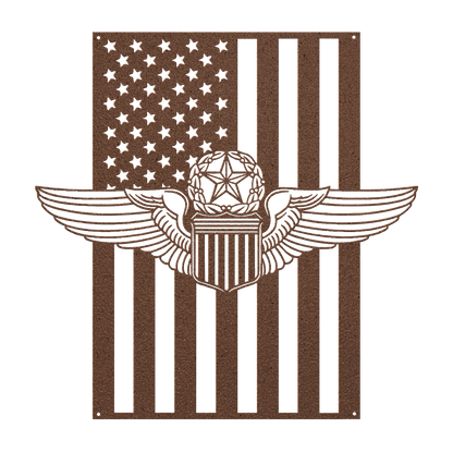 U.S. Air Force Master Pilot Wings | American Flag Tribute - MAIKERU STUDIO