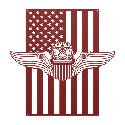 U.S. Air Force Master Pilot Wings | American Flag Tribute - MAIKERU STUDIO