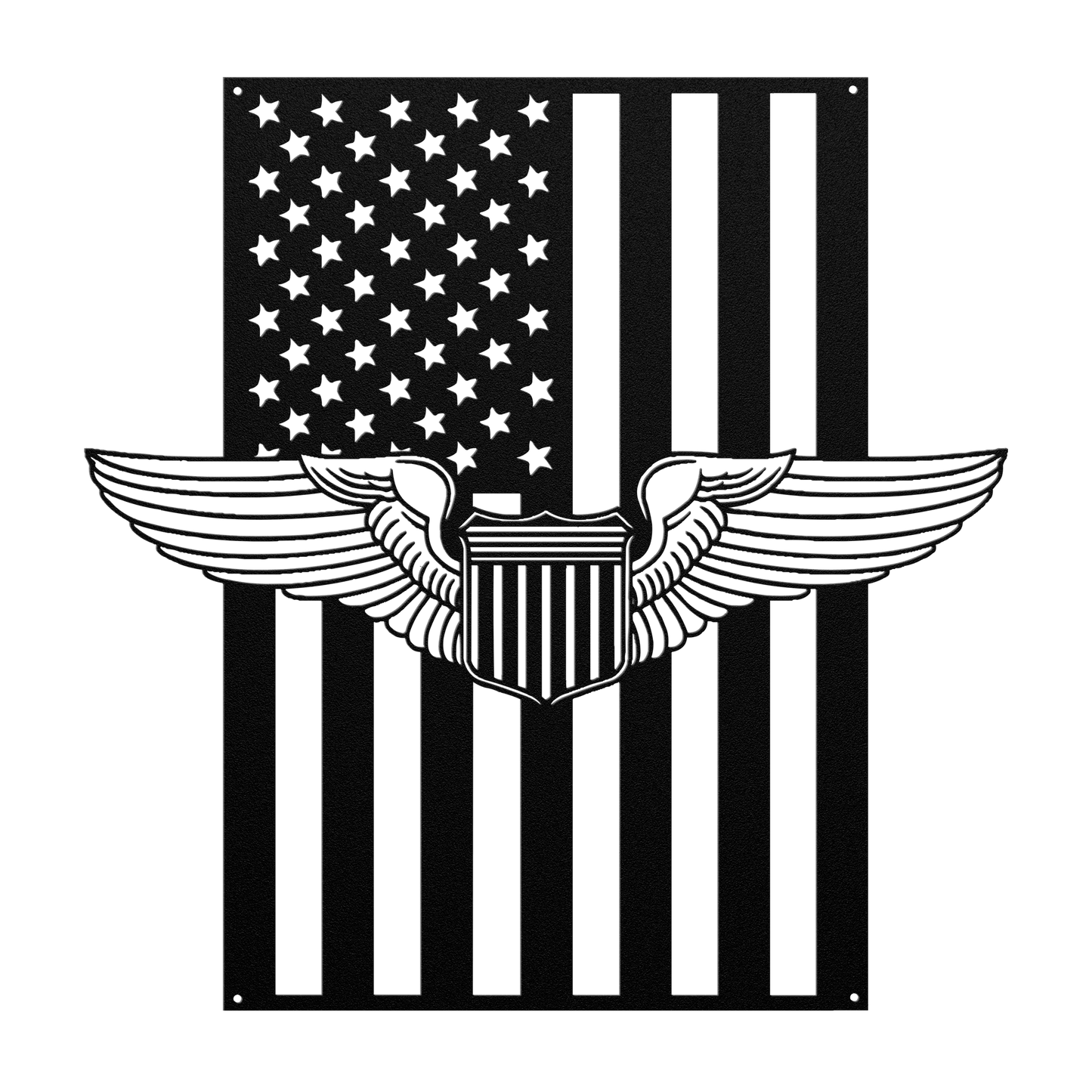 U.S. Air Force Pilot Wings | American Flag Tribute - MAIKERU STUDIO