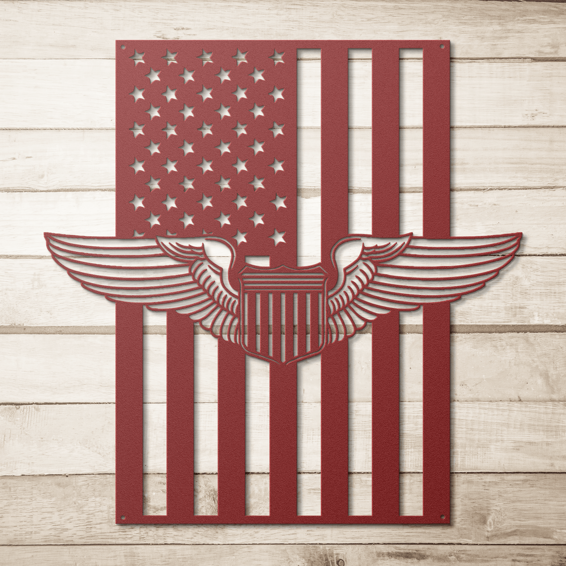 U.S. Air Force Pilot Wings | American Flag Tribute - MAIKERU STUDIO