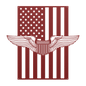 U.S. Air Force Pilot Wings | American Flag Tribute - MAIKERU STUDIO