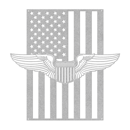 U.S. Air Force Pilot Wings | American Flag Tribute - MAIKERU STUDIO