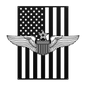 U.S. Air Force Senior Pilot Wings | American Flag Tribute - MAIKERU STUDIO