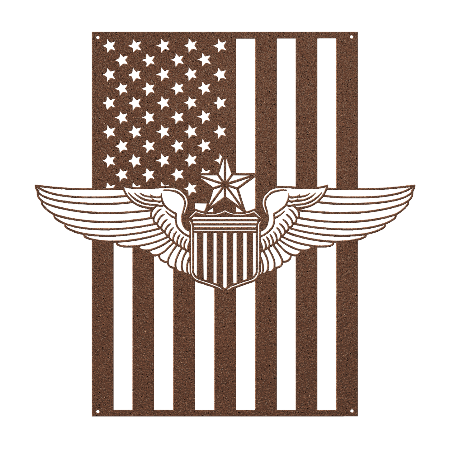 U.S. Air Force Senior Pilot Wings | American Flag Tribute - MAIKERU STUDIO
