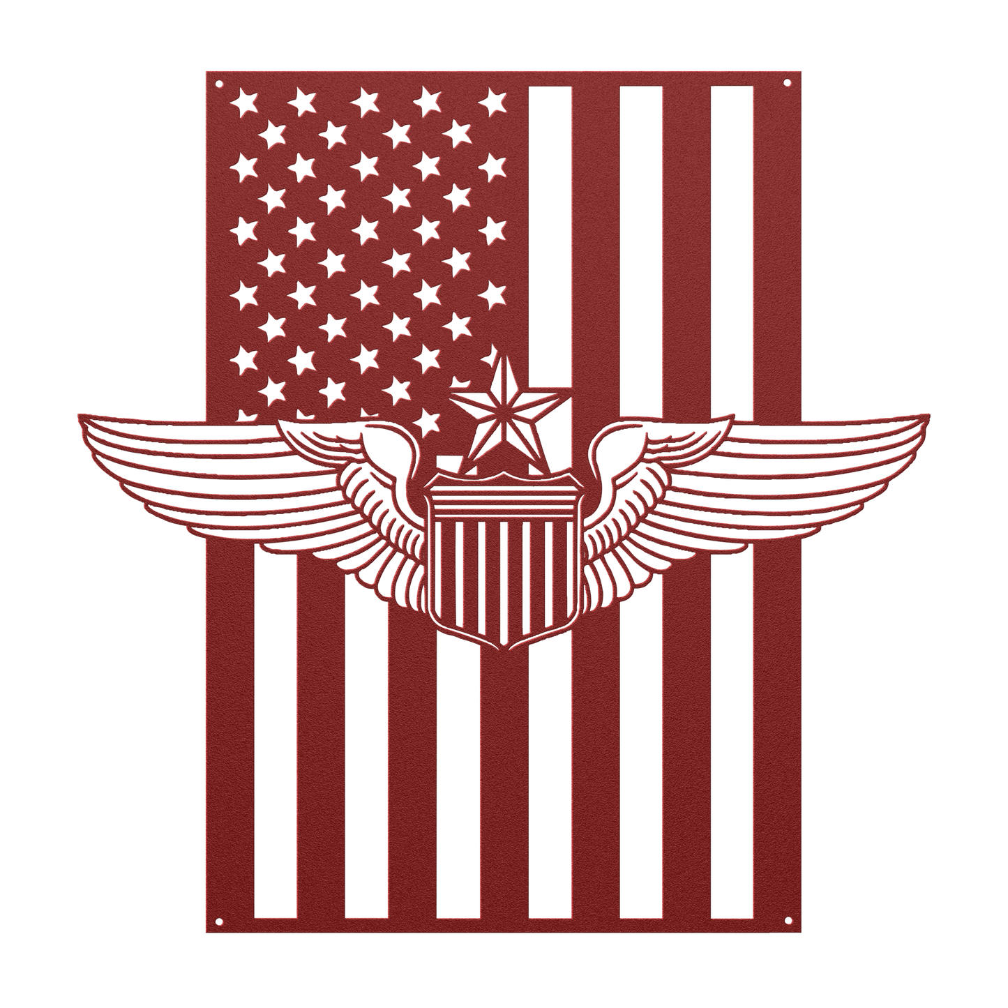 U.S. Air Force Senior Pilot Wings | American Flag Tribute - MAIKERU STUDIO