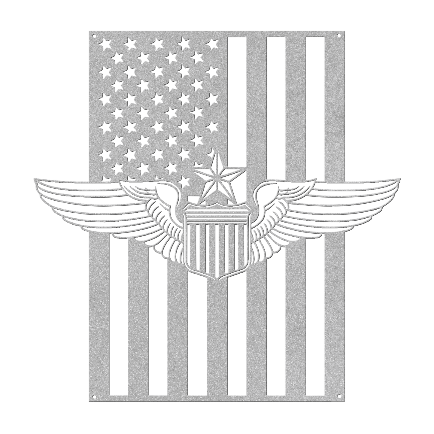 U.S. Air Force Senior Pilot Wings | American Flag Tribute - MAIKERU STUDIO