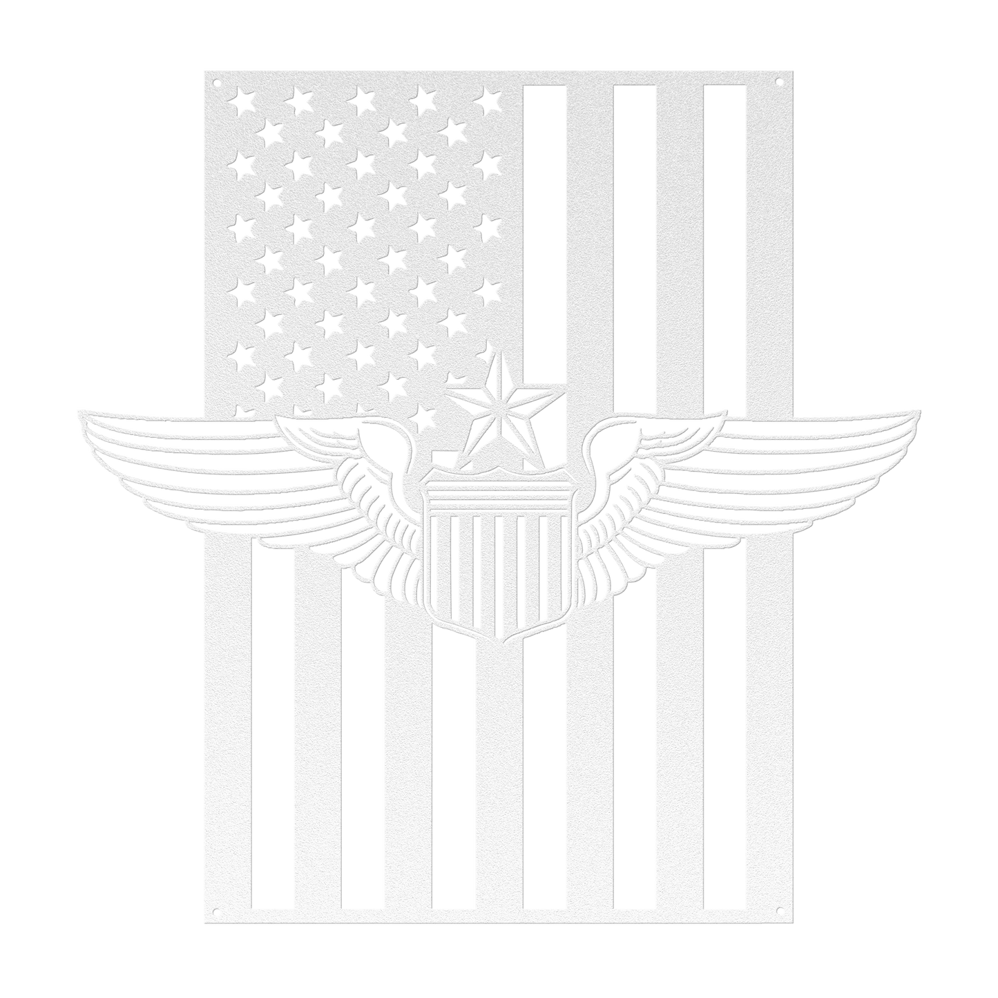 U.S. Air Force Senior Pilot Wings | American Flag Tribute - MAIKERU STUDIO