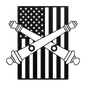 U.S. Army Artillery Crossed Cannons | American Flag Tribute - MAIKERU STUDIO