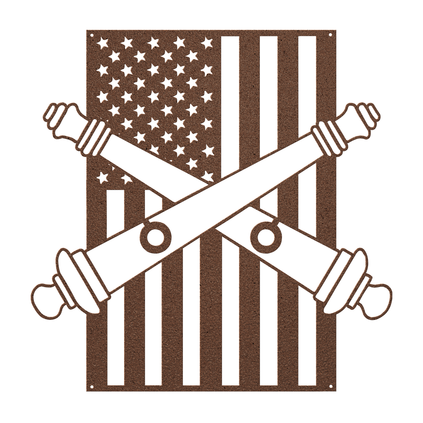 U.S. Army Artillery Crossed Cannons | American Flag Tribute - MAIKERU STUDIO