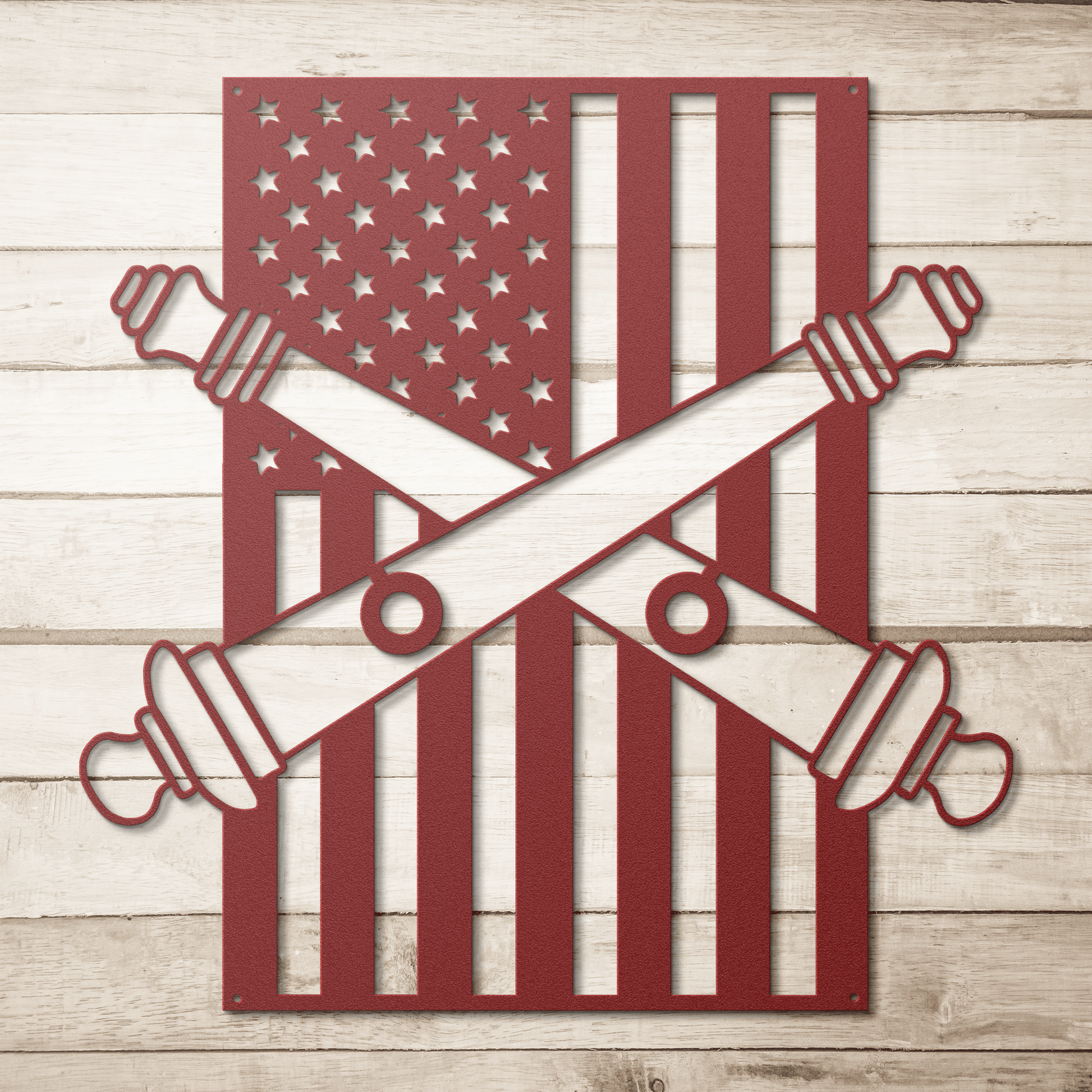 U.S. Army Artillery Crossed Cannons | American Flag Tribute - MAIKERU STUDIO