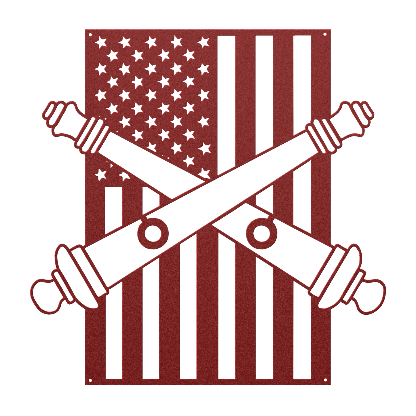 U.S. Army Artillery Crossed Cannons | American Flag Tribute - MAIKERU STUDIO