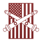 U.S. Army Artillery Crossed Cannons | American Flag Tribute - MAIKERU STUDIO