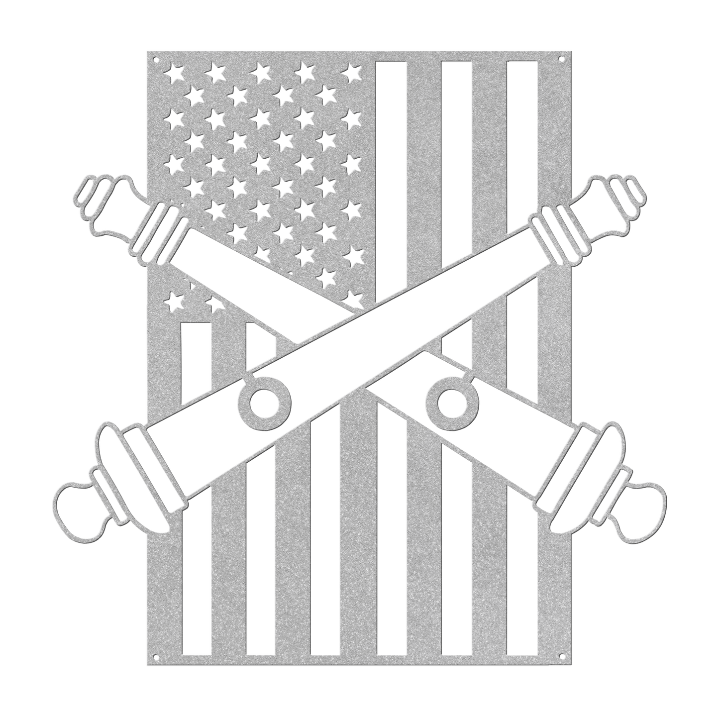 U.S. Army Artillery Crossed Cannons | American Flag Tribute - MAIKERU STUDIO